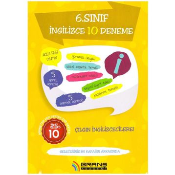 Branş Akademi Yayınları 6. Sınıf İngilizce 10 Deneme