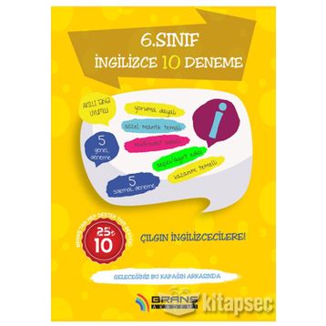 Branş Akademi Yayınları 6. Sınıf İngilizce 10 Deneme
