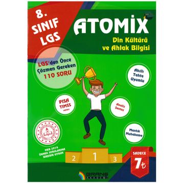 Branş Akademi Yayınları 8. Sınıf LGS Din Kültürü Ve Ahlak Bilgisi Atomix