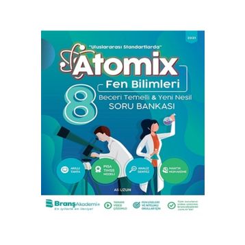 Branş Akademi Yayınları 8. Sınıf LGS Fen Bilimleri Atomix
