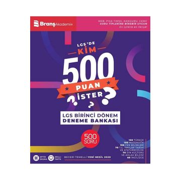 Branş Akademi Yayınları 8. Sınıf LGS'de İlk Dönem Kim 500 Puan İster Deneme Bankası