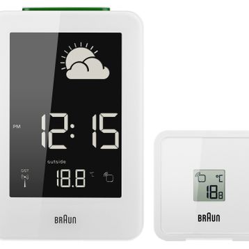 Braun BNC013WH-RC Beyaz Hava İstasyonlu Masa Saati