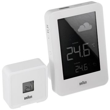 Braun BNC013WH-RC Beyaz Hava İstasyonlu Masa Saati