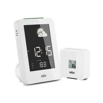 Braun BNC013WH-RC Beyaz Hava İstasyonlu Masa Saati