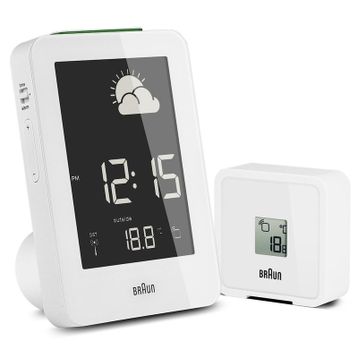 Braun BNC013WH-RC Beyaz Hava İstasyonlu Masa Saati