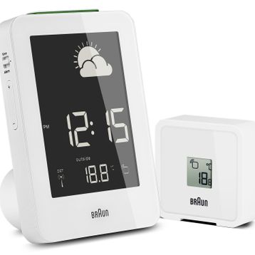 Braun BNC013WH-RC Beyaz Hava İstasyonlu Masa Saati