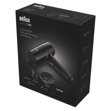Braun BRHD215E HD 2.15 Siyah Difüzörlü Saç Kurutma Makinesi