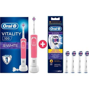 Braun Oral-B Vitality 100 3D White Pembe Şarjlı Diş Fırçası
