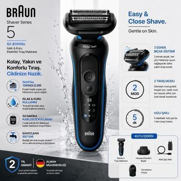Braun Series 5 52-B1000S Tıraş Makinesi