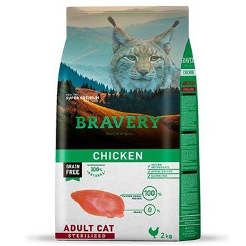 Bravery Tavuklu Tahılsız 7 kg Kısılaştırılmış Kedi Maması