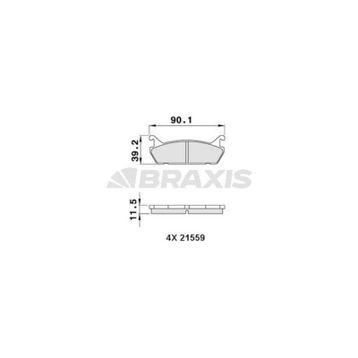Braxis AA0296 Arka Fren Balatası