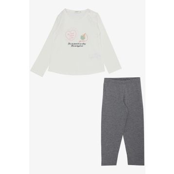 Breeze Ekru 1.5-5 Yaş Güpürlü Kız Çocuk T-shirt
