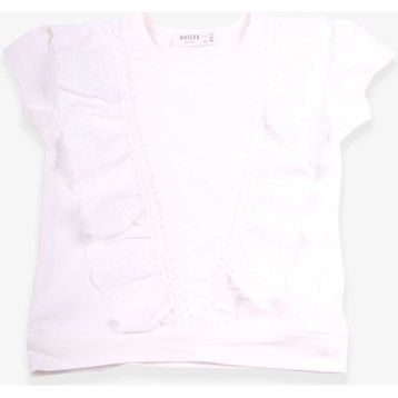 Breeze Ekru 1.5-5 Yaş Güpürlü Kız Çocuk T-shirt