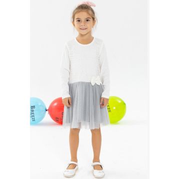 Breeze Ekru 2-6 Yaş Uzun Kollu Güpürlü Kız Çocuk T-shirt