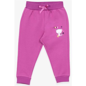 Breeze Lila 6 Ay-2 Yaş Kedi Baskılı Kız Bebek Eşofman Altı