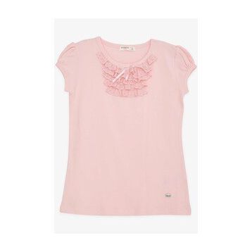 Breeze Pembe 9 Ay-8 Yaş Güpürlü Kız Çocuk T-shirt