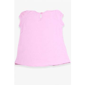 Breeze Pudra 3-8 Yaş Fırfırlı Güpürlü Kız Çocuk T-shirt