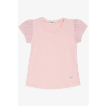 Breeze Pudra 3-8 Yaş Kolları Fistolu Kız Çocuk T-shirt