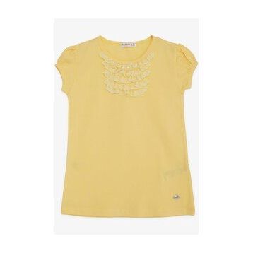 Breeze Sarı 9 Ay-8 Yaş Güpürlü Kız Çocuk T-shirt