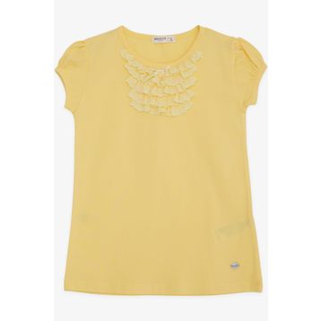 Breeze Sarı 9 Ay-8 Yaş Güpürlü Kız Çocuk T-shirt