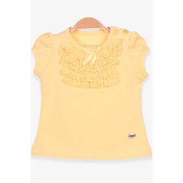 Breeze Sarı 9 Ay-8 Yaş Güpürlü Kız Çocuk T-shirt
