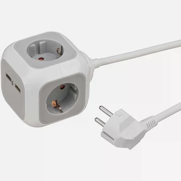 Brennenstuhl Alea Power 1.4 mt Küp 4'lü 2 USB'li 2 Adet Priz