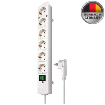 Brennenstuhl Comfort Line Plus Serisi Düz Fişli 6 Soketli 2 mt Beyaz Priz Uzatma Kablosu