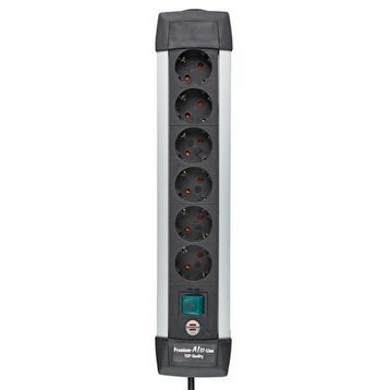 Brennenstuhl Premium Alu-line Serisi 6 Soketli 3 m Uzatma Prizi