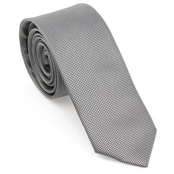 Brianze MKAS-9 Gri Oxford Model Mendilli Slim Kravat