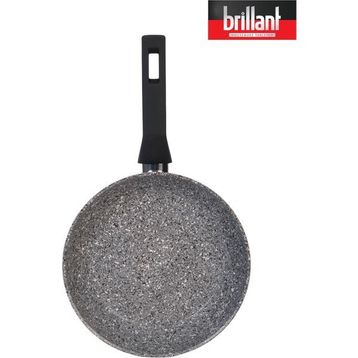 Brillant Lüks Granit 26 cm Gri Tava Yanmaz Yapışmaz Tava