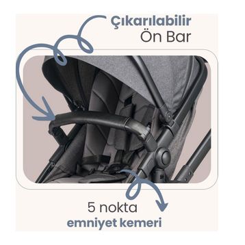 Brion Trendone Gri Travel Sistem Bebek Arabası