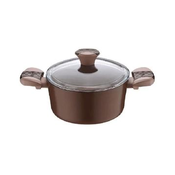 Brioni Prostone 28 cm Kahverengi Granit Derin Tencere
