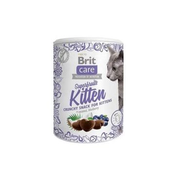 Brit 100 gr Care Superfruits Hindistan Cevizli ve Yaban Mersinli Yavru Kıtır Kedi Ödül Maması