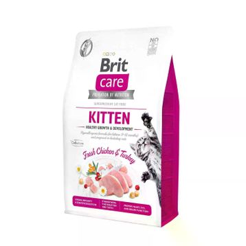Brit Care Kitten Healthy Gowth Development Yavru Hamile Emziren Kediler Tahılsız Hipoalerjenik Taze Tavuk Etli Hindi Etli 2 kg Kuru Kedi Mama