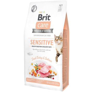 Brit Care Sensitive 7 kg Hindili ve Somonlu Yetişkin Kedi Maması
