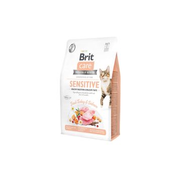Brit Care Sensitive Hypo-Allergenic Somonlu ve Hindili Tahılsız 2 kg Yetişkin Kuru Kedi Maması