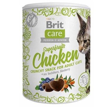 Brit Care Superfruits Tavuklu ve Yaban Mersinli Kıtır 100 GR Kedi Ödül Maması