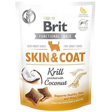 Brit Snack Skin Coat 150 gr Kril Hindistan Cevizi Deri ve Tüy Sağlığı Tahılsız Köpek Ödülü