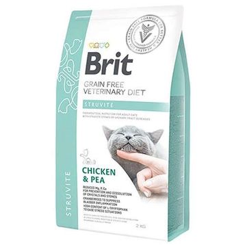 Brit Veterinary Diets Struvite Tahılsız Tavuk Bezelye 2 kg Kedi Maması + Temizlik Mendili