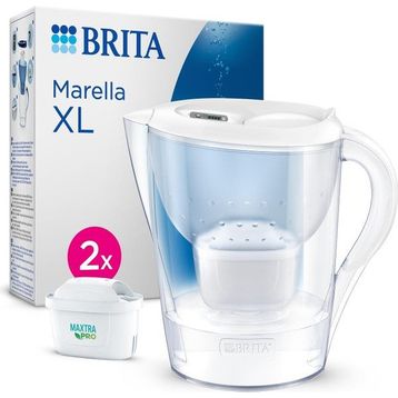 BRITA 3.5 Lt Beyaz Marella XL 2x Maxtra Pro Filtreli Su Arıtma Sürahisi