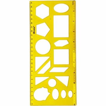 Brons BR-229 25 cm Brons Geometri Şablonu