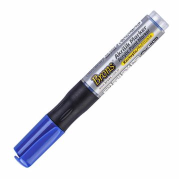 Brons BR-4012 Mavi Akrilik Marker Kalem
