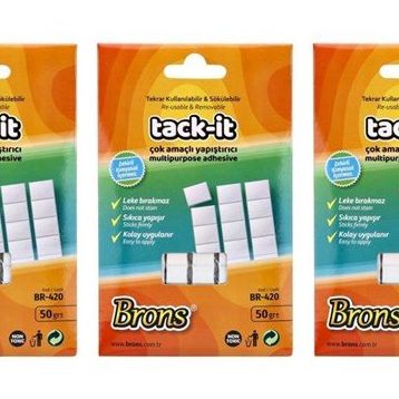 Brons BR-420-3 3x50 gr Tack-it Beyaz Hamur Yapıştırıcı