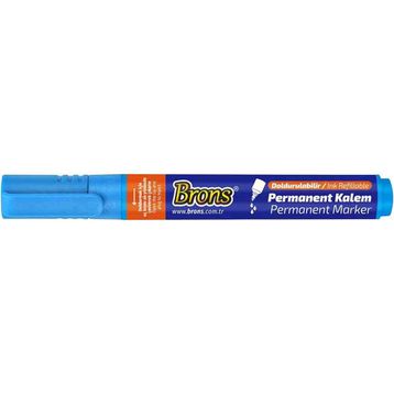 Brons BR-9721 Mavi Kesik Uç Permanent Kalem