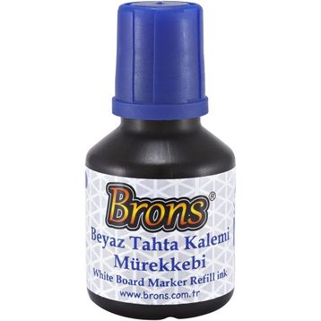 Brons Mavi 30 cc Beyaz Tahta Kalemi Mürekkebi