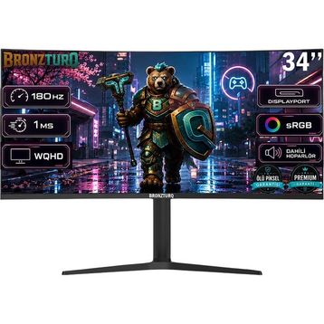 BRONZTURQ BTQ340WQHD-A 34 inç 180 Hz 1 ms WQHD Curved Gaming Monitör