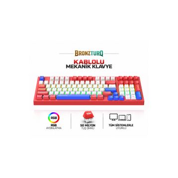 Bronzturq MK1140 Kablolu Mekanik RGB Gaming Klavye