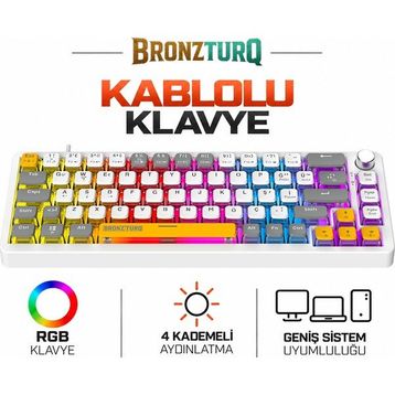 Bronzturq MK1148 RGB TKL Kablolu Mekanik Gaming Klavye