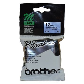 Brother M-K531 Mavi Üzerine Siyah Etiket