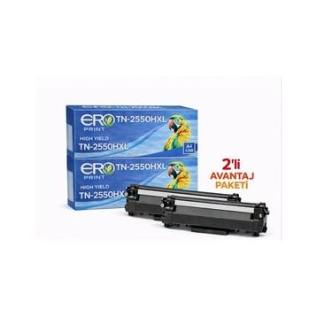 Brother TN-2550HXL 4500 Sayfalık - 2'li Avantaj Paket Muadil Toner
